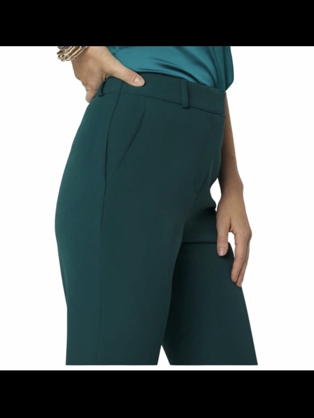 White House Black Market Teal Slim Flare NWT Trousers Sz 10s
